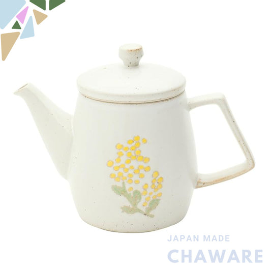 Mimosa Waltz Pot, Hasami Ware, Made in Japan, Teapot with Infuser, Gift for Tea Lovers, Perfect Gift