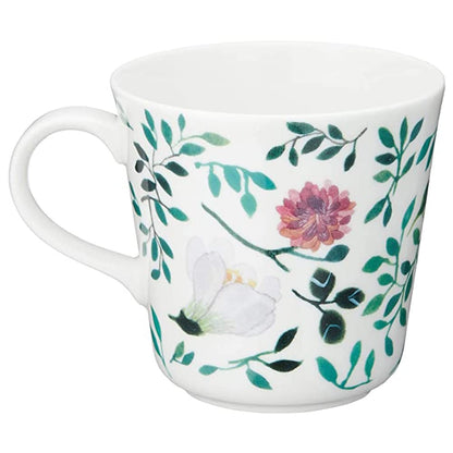 NARUMI Mug Anna Emilia Grandmother's Bouquet 340cc Green Floral Pattern Clover Crocus Cute Large Microwave Safe Dishwasher Safe Gift Box Included 51857-2923P