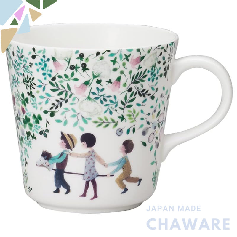 NARUMI Mug Anna Emilia 340cc Have a nice day! Floral pattern, cute, larger size, perfect for gifts, microwave safe, dish