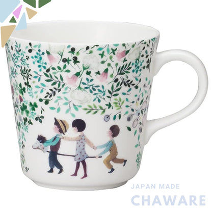 NARUMI Mug Anna Emilia 340cc Have a nice day! Floral pattern, cute, larger size, perfect for gifts, microwave safe, dish