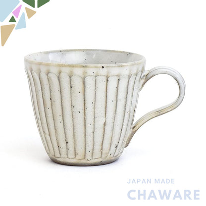 Tatara Mug Cup, Porcelain, White, with Chipped Edge, Mino Ware, 250ml, 755-09-244