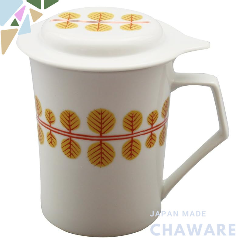 Hasami Porcelain Ginger Mug with Grater Function (Includes Strainer) - Green Forest ID-23-03