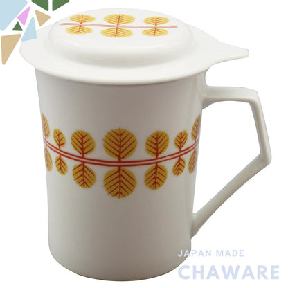 Hasami Porcelain Ginger Mug with Grater Function (Includes Strainer) - Green Forest ID-23-03