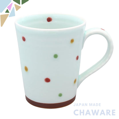 Hasami Porcelain Jouyama Kiln Colorful Polka Dot Mug - Blue & Red