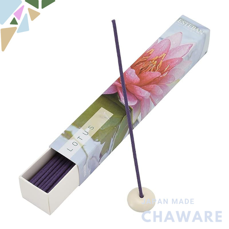 Esteban Esprit de Nature Lotus Stick Incense (40 sticks) with incense holder, made in Japan.