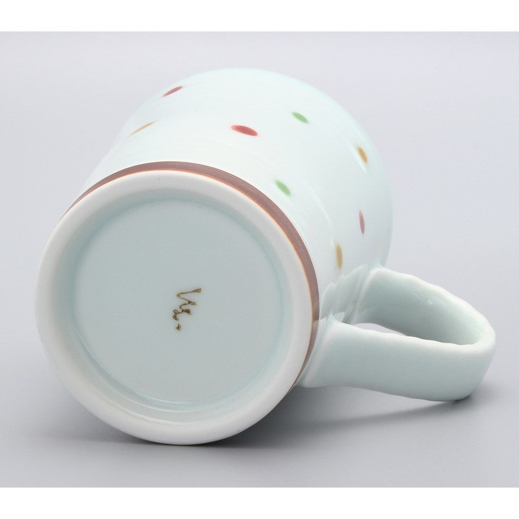 Hasami Porcelain Jouyama Kiln Colorful Polka Dot Mug - Blue & Red