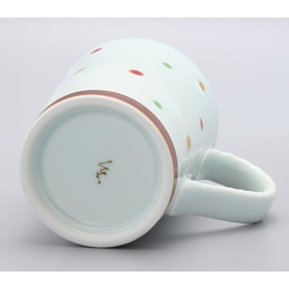 Hasami Porcelain Jouyama Kiln Colorful Polka Dot Mug - Blue & Red