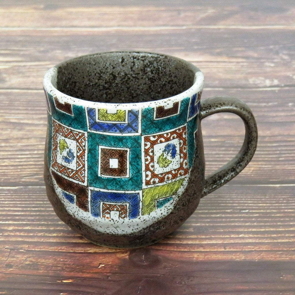 Stylish Mug Tableware Kutani Ware Mug Stone Paving Pattern Ceramic High Quality Brand Made in Japan