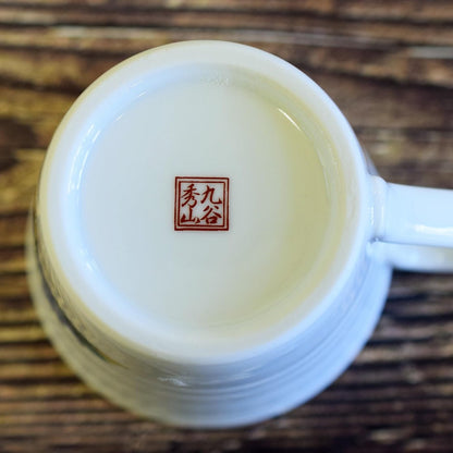 Stylish Mug Tableware Kutani Porcelain Mug Camellia Ceramic High-Quality Brand Made in Japan