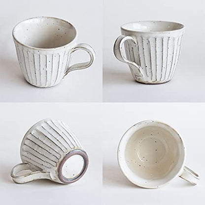 Tatara Mug Cup, Porcelain, White, with Chipped Edge, Mino Ware, 250ml, 755-09-244