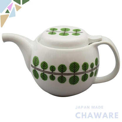 Hasami Porcelain Grater Ginger Pot with Strainer - Green Forest ID-22-03