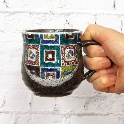 Stylish Mug Tableware Kutani Ware Mug Stone Paving Pattern Ceramic High Quality Brand Made in Japan