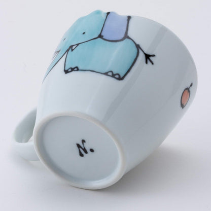Hasami Ware Mini Mug Cup - Elephant Design 42181