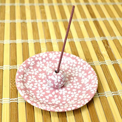Kaunzudo Incense Holder with Plate "Hanazakura"