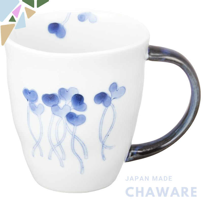 Hamato Hasami Ware Mug Cup Large 280ml Kawaii Wayangama Made in Japan 278747 White