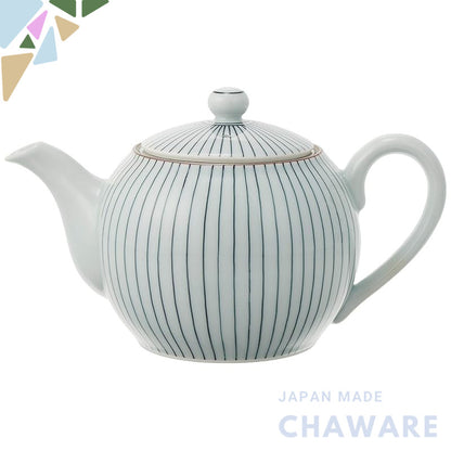 Okugawa Pottery Hasami Yaki Hikari Tama Toen Pot (with Stainless Steel Tea Strainer) Fine Jukusa 444395