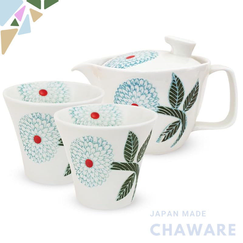 J-kitchens Kunzan Kiln teapot set S, Hasami ware, made in Japan (teapot, pair of teacups, tea set) 240ml, 130ml, for 1 t
