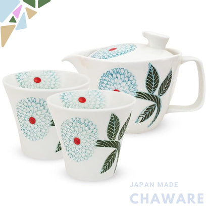 J-kitchens Kunzan Kiln teapot set S, Hasami ware, made in Japan (teapot, pair of teacups, tea set) 240ml, 130ml, for 1 t