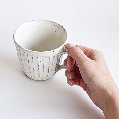 Tatara Mug Cup, Porcelain, White, with Chipped Edge, Mino Ware, 250ml, 755-09-244