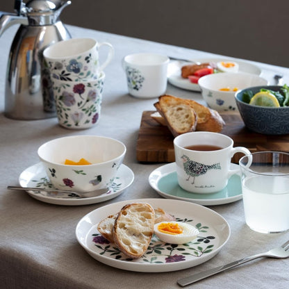 NARUMI Mug Anna Emilia 220cc, Bird, Cute, Small Size, Microwave Safe, Dishwasher Safe, Gift Box Included, 51950-2924P
