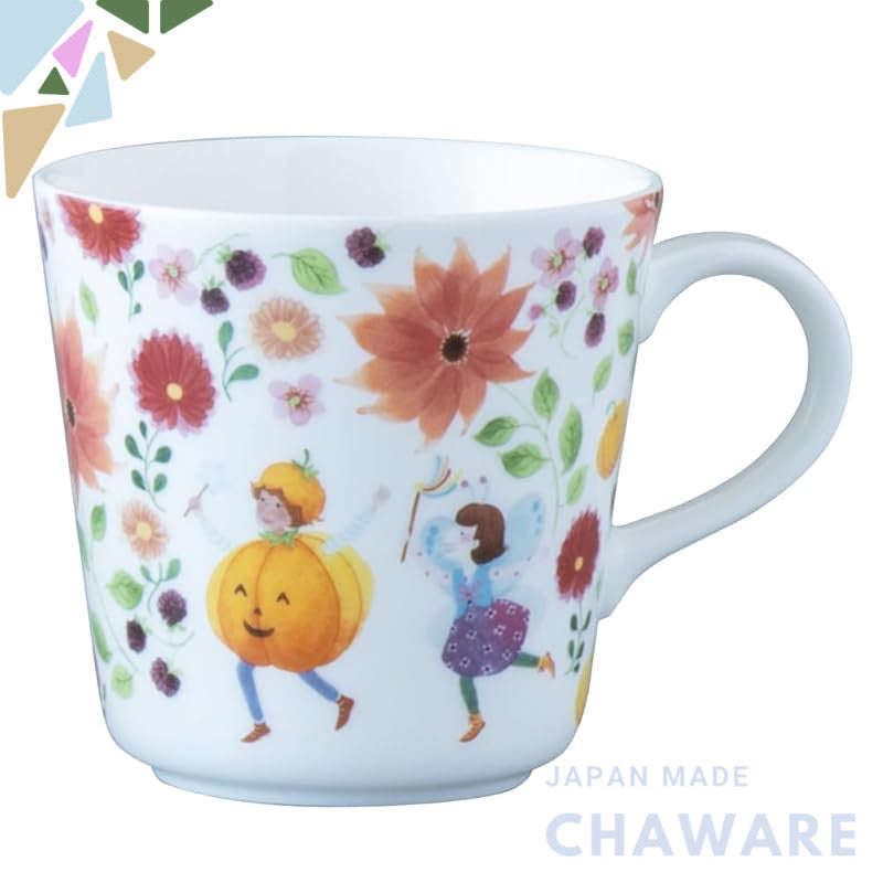NARUMI Mug Anna Emilia Happy Halloween 340cc Floral Cute Large Microwave Safe Dishwasher Safe Gift Box Included 52541-29