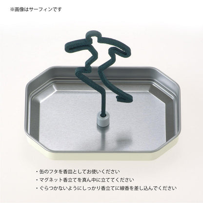 Kameyama Memories of That Day Incense Sticks for Golf, 5 Pieces, Fresh Green Leaf Fragrance, Magnetic Incense Holder, Incense.