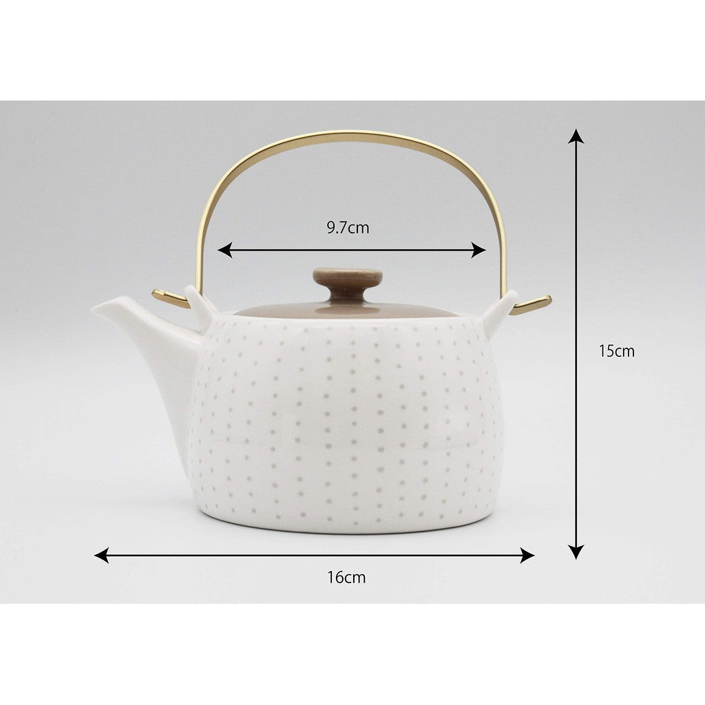 [Dolce duo] Teapot Set with Cups Teapot, yunomi (Japanese teacup), cups, and strainer included Tea Set Gift Set Ceramic Birthday Gift PD-1501