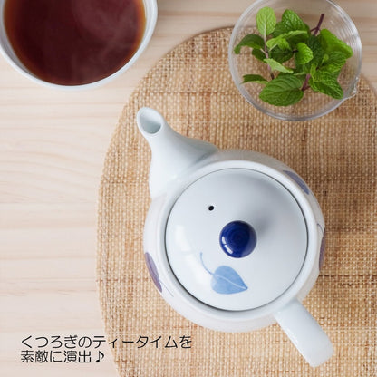 Hasami Porcelain CtoC JAPAN Teapot with Infuser Leaf W17.5×D10.5×H10.5 (cm) 415 (cc)
