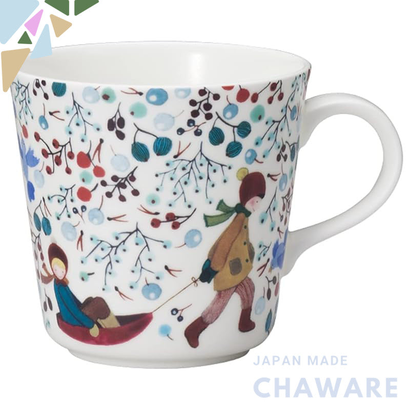 NARUMI Mug Anna Emilia Seasons Greetings 340cc Winter Scenery Cute Stylish Larger Size Gift Microwave Safe Dishwasher Sa