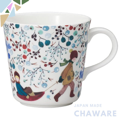 NARUMI Mug Anna Emilia Seasons Greetings 340cc Winter Scenery Cute Stylish Larger Size Gift Microwave Safe Dishwasher Sa