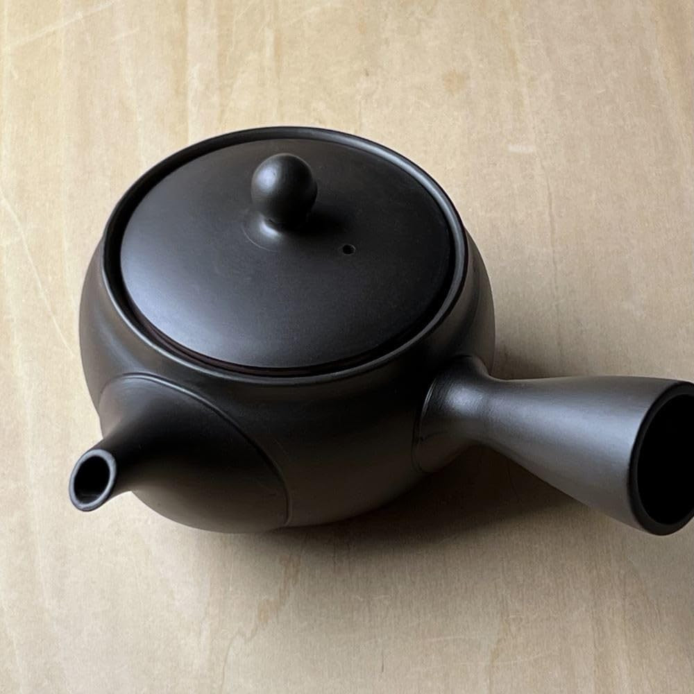 Landscape.com Tokoname Pot 310ml Black Super Stainless Steel Strainer 215s Made in Japan