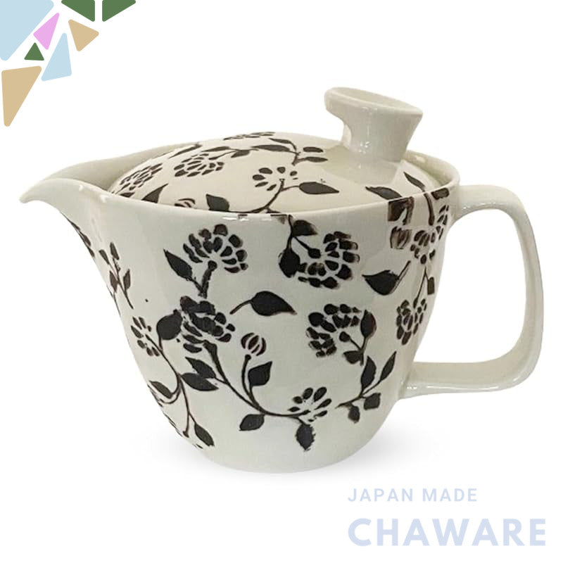 J-kitchens Coffee Dripper, Japanese Teapot, Hasami Porcelain, Made in Japan, with Stainless Steel Coffee Filter, for 240