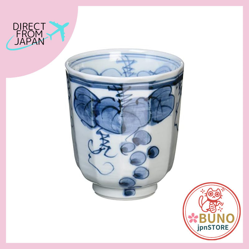 【made in japan】
Hasami Ware Issei Kiln Lightweight Tea Cup (Large) Inner and Outer Grape Blue