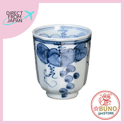 【made in japan】
Hasami Ware Issei Kiln Lightweight Tea Cup (Large) Inner and Outer Grape Blue