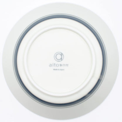 "Aito Blossom Collection - Lightweight Japanese Tableware, Navy Bowl & Grey Mug, Microwave and Dishwasher Safe"