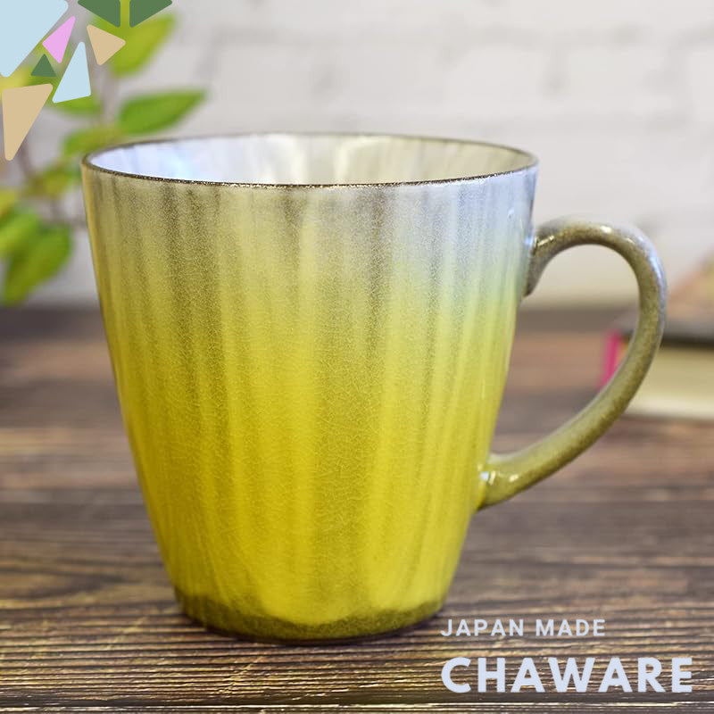 Stylish mug, tableware, Kutani ware mug, glazed pottery, high-end brand, made in Japan.