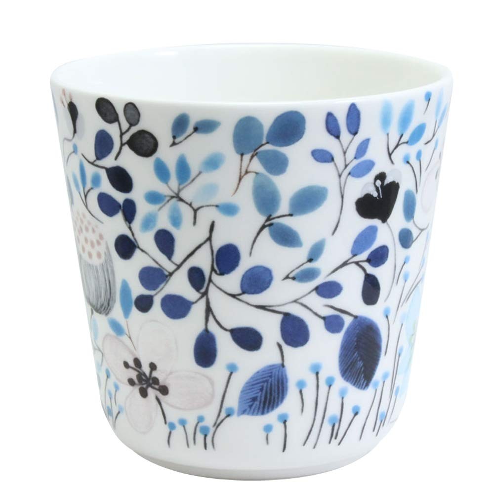 NARUMI Mug Anna Emilia 340cc Frost Blue Floral Pattern Cute Large Winter Scenery Microwave Safe Dishwasher Safe Gift Box Included 52189-2923P