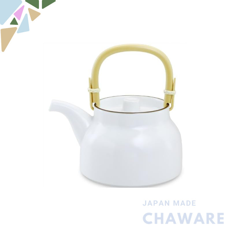 Hakusan Porcelain Teapot, White Matte (approx.) φ13×9.7cm, 660ml, Basic WARE, Hasami Ware, Made in Japan.