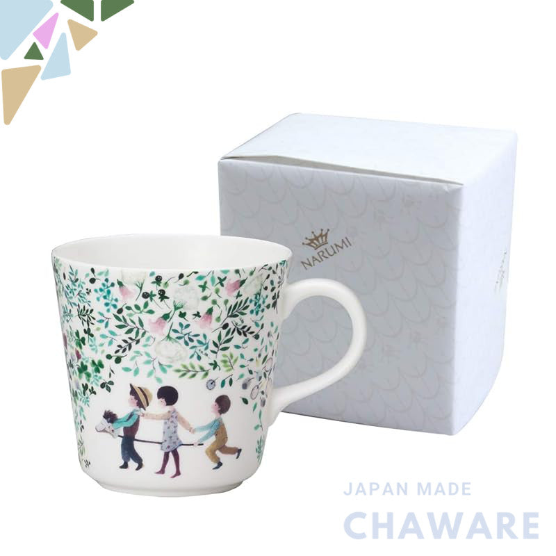 NARUMI Anna Emilia Mug 340cc - Have a nice day! Floral design, cute, larger size, perfect for Mother's Day gift, microwa