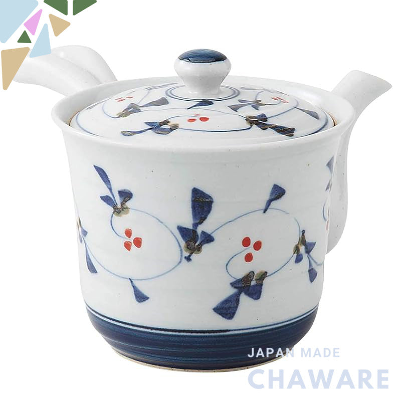 Hamato Hasami Ware Issei Toki Lightweight Kyusu (with Super Mesh Tea Strainer) Large 460ml Kono Mi Karakusa 288715 White