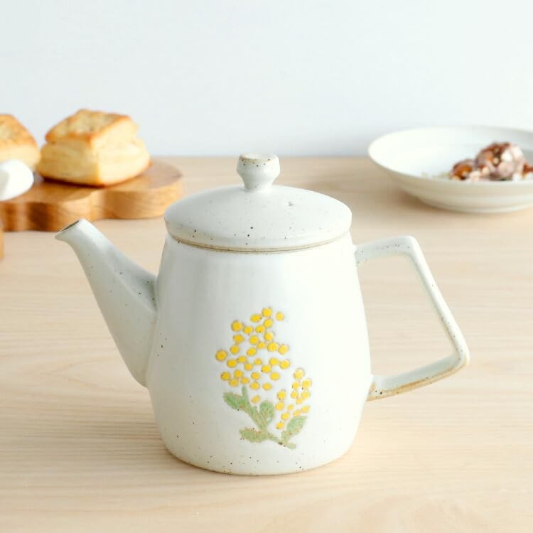 Mimosa Waltz Pot, Hasami Ware, Made in Japan, Teapot with Infuser, Gift for Tea Lovers, Perfect Gift