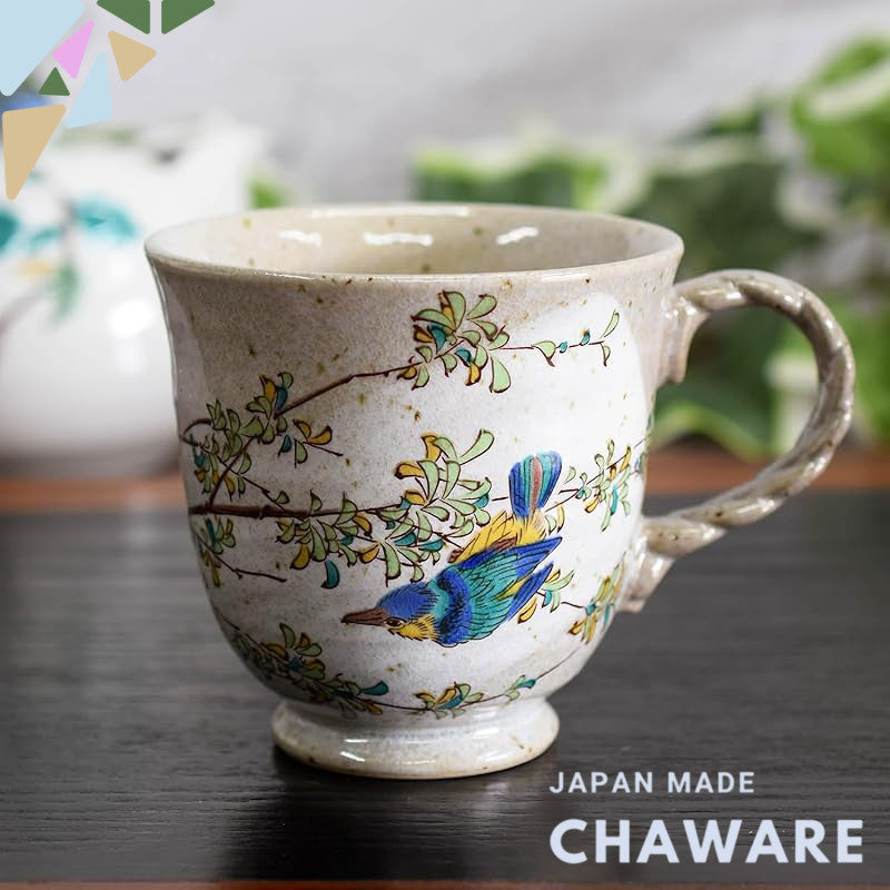 Waza no Kura Kutani-yaki Kasawari Mug - Premium Japanese Crafted Ceramic Tableware - Perfect Birthday Gift