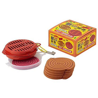 Insect Repellent Incense (Bouchusenko) Power Forest Incense Beast Repellent Incense 10 Coils Portable Insect Repellent Set with Chili Pepper Ingredients