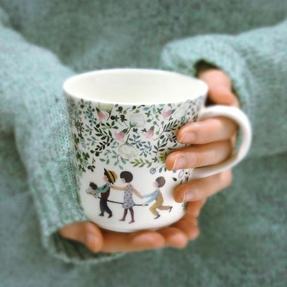 NARUMI Anna Emilia Mug 340cc - Have a nice day! Floral design, cute, larger size, perfect for Mother's Day gift, microwave safe, dishwasher safe, comes with gift box, wrapped - 51946-2923PAZ