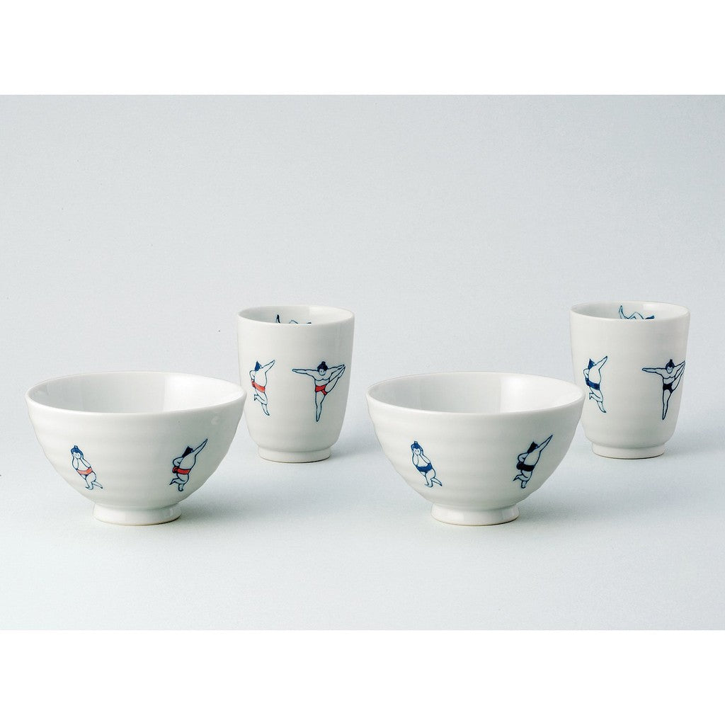 【made in japan】
World Create Ai Hanabi Arita Ware Sumo Blue Tea Cup 14264