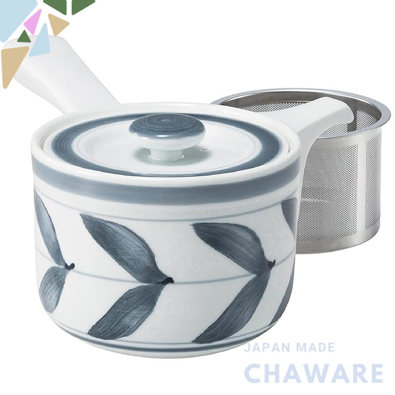 Majolica Flower Design Teapot with Infuser - Super Stainless Steel, Microwave & Dishwasher Safe, Capacity 425ml, Made in
