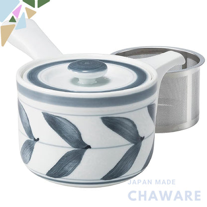 Majolica Flower Design Teapot with Infuser - Super Stainless Steel, Microwave & Dishwasher Safe, Capacity 425ml, Made in