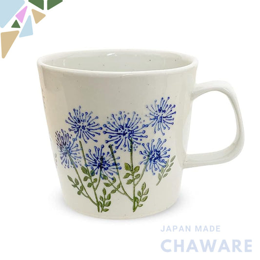 J-kitchens Kunzan-gama Mug Cup 270cc Hasami Ware Made in Japan Wildflower Blue