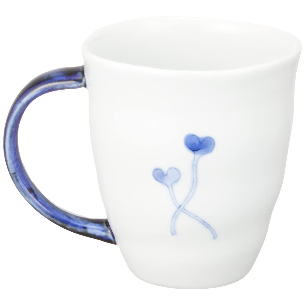 Hamato Hasami Ware Mug Cup Large 280ml Kawaii Wayangama Made in Japan 278747 White