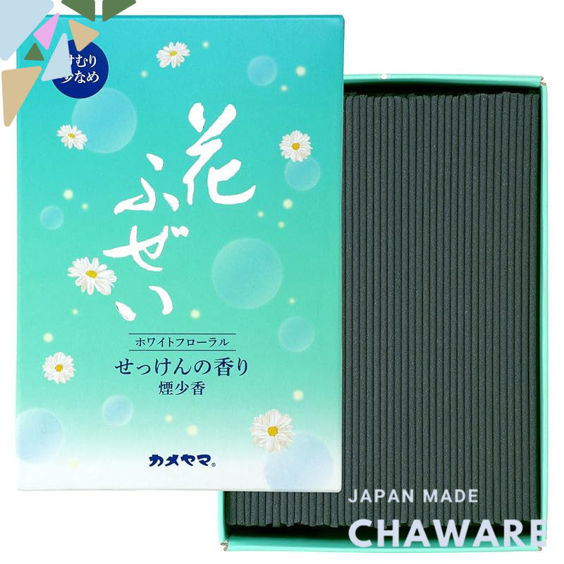 Kameyama Hanafuzei Soap Scented Incense, Large Economy Pack, Approximately 220g, About 500 Sticks, Low Smoke Incense